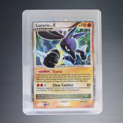 2007 POKEMON TCG LUCARIO LV.X DP12 DIAMOND+PEARL BLACK STAR PROMO CARD FOIL TC - Image 2
