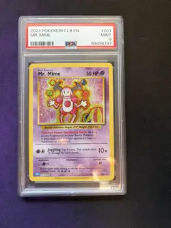 Mr. Mime 013/034 Trading Card Game Classic Holo PSA 9 - Image 1