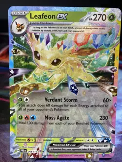 Pokemon TCG Leafeon EX Double Rare Holo Card 006/131 Prismatic Evolutions - Image 1