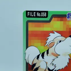 Pokemon Cards Bandai Carddass Growlithe File No.058 1997 VG Japanese i532 - Image 2