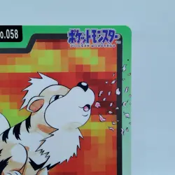 Pokemon Cards Bandai Carddass Growlithe File No.058 1997 VG Japanese i532 - Image 3