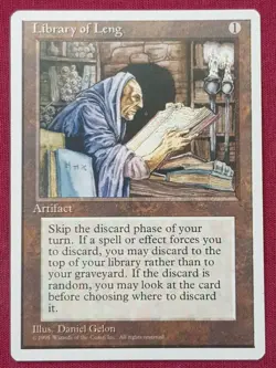 Magic The Gathering 4TH EDITION LIBRARY OF LENG artifact card MTG FOURTH - Image 1