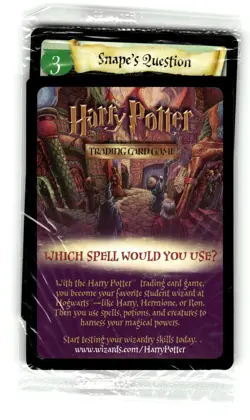 Harry Potter TCG Sorcerer’s Stone Movie Promo Card Snape's Question #104 Sealed - Image 1