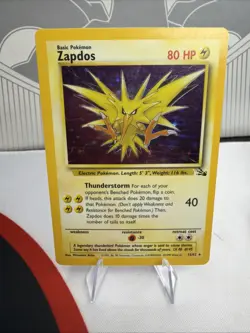 Pokemon TCG Zapdos Holo Rare Card 15/62 Fossil Lightly Played - Image 1