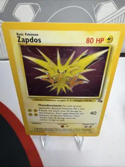 Pokemon TCG Zapdos Holo Rare Card 15/62 Fossil Lightly Played - Image 2