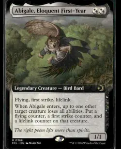 MTG Abigale, Eloquent First-Year (Extended Art) Lorwyn Eclipsed Foil - Image 1