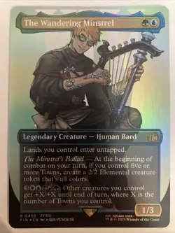 MTG The Wandering Minstrel (Borderless) Foil NM FINAL FANTASY Magic 0403 R FIN - Image 1