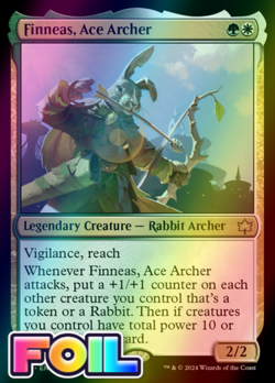 x1 Finneas, Ace Archer BLB Bloomburrow MTG 212 FOIL RARE M/NM 1x - Image 1