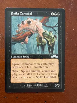 MTG Magic the Gathering Exodus Spike Cannibal LP - Image 1