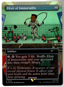 Elixir of Immortality 1634 Borderless Rainbow Foil Fallout Secret Lair MTG NM - Image 1