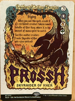 LIMITED EDITION Secret Lair MtG Prossh, Skyraider of Kher Unplayed NM Borderless - Image 1