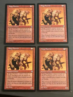 4x Mogg Flunkies Stronghold NM MTG Magic the Gathering x4 MKE - Image 1