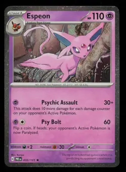 Espeon 033/131 Pokemon Prismatic Evolutions COSMOS Promo Near Mint - Image 1