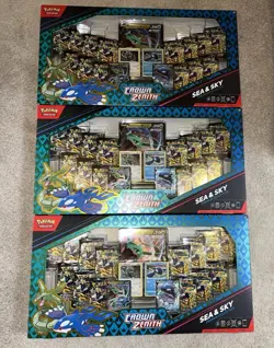 3X Pokemon TCG Crown Zenith Sea and Sky Premium Collection - Image 1