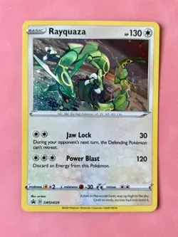 Pokemon: Rayquaza SWSH029 Black Star Promo Cosmos Holo NM - Image 1
