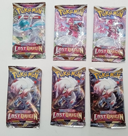 LOT OF 6 New Sealed Pokemon TCG: Sword & Shield Lost Origin Booster Pack - Image 1