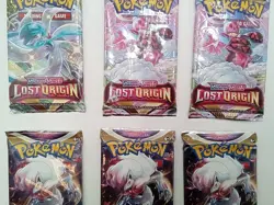 LOT OF 6 New Sealed Pokemon TCG: Sword & Shield Lost Origin Booster Pack - Image 2