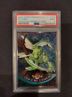 PSA 9 Scyther Foil Topps Pokemon Animation Series 3 - Image 1