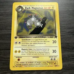 Dark Magneton 28/82 1st Edition Team Rocket Non-Holo Pokemon LP - Image 1