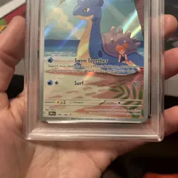 Pokemon TCG Misty's Lapras 194/182 PSA 8 Near Mint Illustration Rare 2025 - Image 3