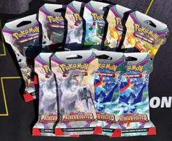 Pokemon Scarlet & Violet Paldea Evolved set of 10 Sleeved Booster Packs - Image 1