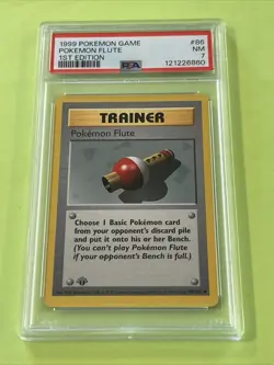 Pokemon Flute 86/102 1st Edition Base Set (Shadowless) Regular fresh grading￼ - Image 1