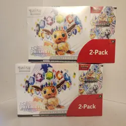 2x Pokemon TCG: Prismatic Evolutions ETB & Booster Bundle Costco 2-Pack LOT - Image 1