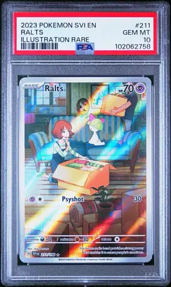 2023 POKEMON SVI EN-SCARLET & VIOLET ILLUSTRATION RARE #211 RALTS PSA 10 - Image 2