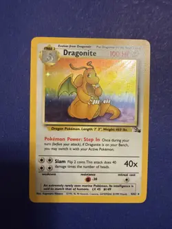 Pokemon TCG Dragonite 4/62 Fossil Unlimited Holo Rare, Spotless - Image 1