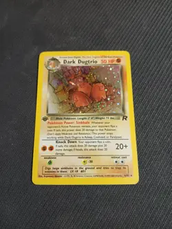 Pokemon 1st Edition Dark Dugtrio 23/82 Team Rocket Rare MP-LP - Image 1