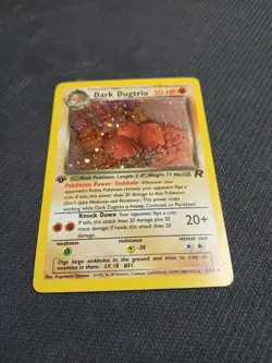 Pokemon 1st Edition Dark Dugtrio 23/82 Team Rocket Rare MP-LP - Image 3