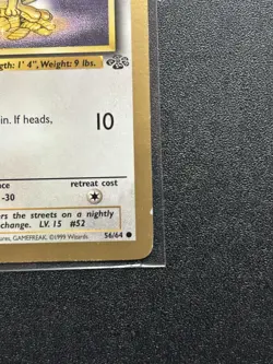 Meowth Gold Border Jungle 1999 Pokemon Card Fruit Roll-Ups Promo 56/64 - Image 5