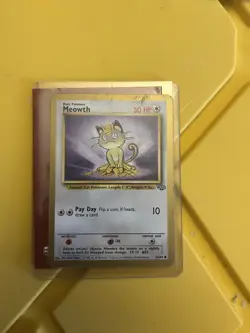 Meowth Gold Border Jungle 1999 Pokemon Card Fruit Roll-Ups Promo 56/64 - Image 1