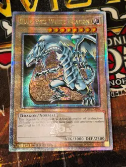 YUGIOH! Blue-Eyes White Dragon Quarter Century Secret LC01-EN004 NM - Image 1