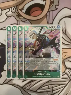 4x Trafalgar Law Playset OP13-031 x4 Carrying On His Will One Piece TCG NM - Image 1