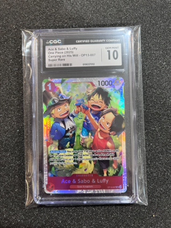 2025 One Piece, OP13-007, ACE & SABO & LUFFY PSA 10, Super Rare - Image 3