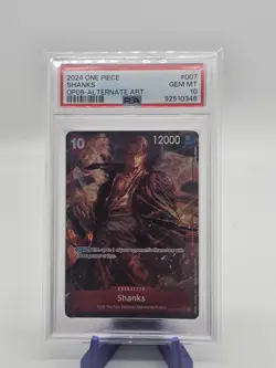 Shanks Alt. Art OP06-007 One Piece Wings of the Captain EN PSA 10 GEM MINT - Image 1