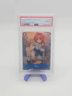 One Piece CCG Nami Alternate Art OP09-050 PSA 10 English Alt Art Emperors In - Image 1