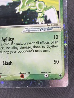 Scyther EX Holo 102/109 - Ruby Sapphire - Lightly Played LP Pokemon TCG - Image 4