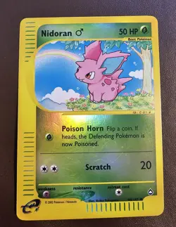 Pokemon Nidoran M Aquapolis Reverse Holo Card 96/147 LP 🔥 - Image 1