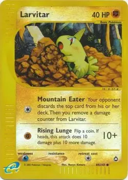 Larvitar - 89/147 - Pokemon Aquapolis Reverse Holo Rare Card LP - Image 1