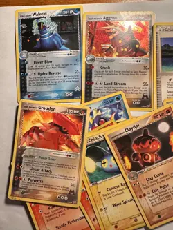 Pokemon TCG Team Magma Vs Team Aqua Lot 13 Cards Walrein Aggron Holo, Groudon HP - Image 1