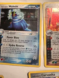 Pokemon TCG Team Magma Vs Team Aqua Lot 13 Cards Walrein Aggron Holo, Groudon HP - Image 3