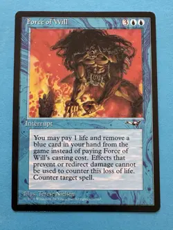Magic the Gathering Force of Will Alliances LP Light Play condition - Image 1