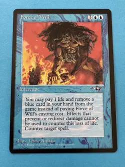 Magic the Gathering Force of Will Alliances LP Light Play condition - Image 1