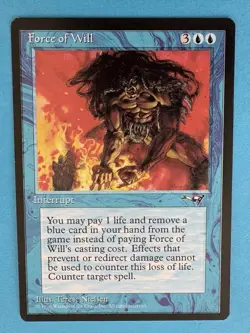 Magic the Gathering Force of Will Alliances LP Light Play condition - Image 3