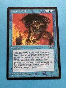 Magic the Gathering Force of Will Alliances LP Light Play condition - Image 1