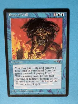 Magic the Gathering Force of Will Alliances LP Light Play condition - Image 3
