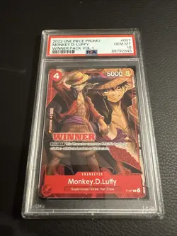Monkey D. Luffy P-007 Winner Pack Vol. 1 PSA-10 - Image 1