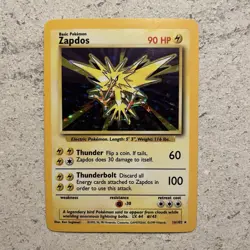 Zapdos 16/102 Pokemon Card TCG Base Set Unlimited Holo Rare - Image 2